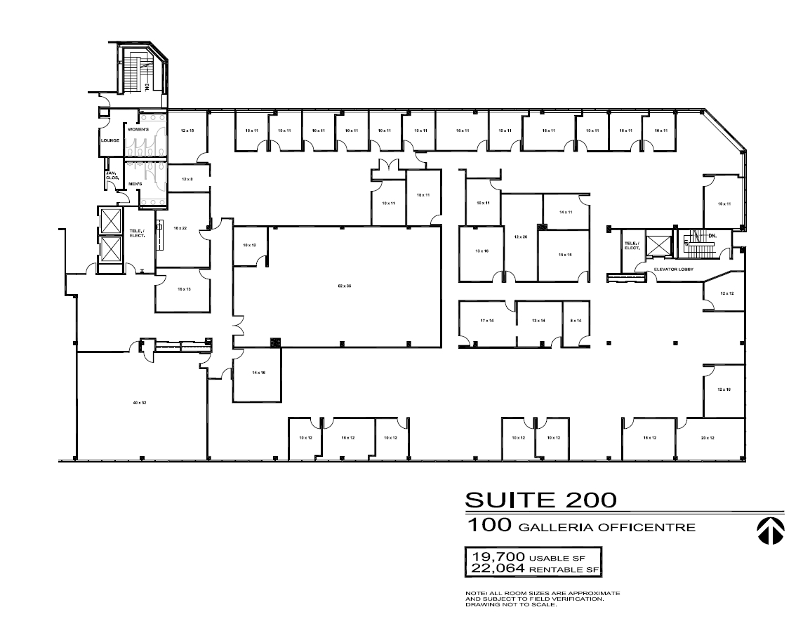 100 Galleria Officentre, Southfield, MI en venta Plano de la planta- Imagen 1 de 2