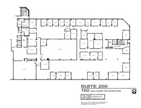 100 Galleria Officentre, Southfield, MI en venta Plano de la planta- Imagen 1 de 2