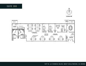 1017 N La Cienega Blvd, West Hollywood, CA en alquiler Plano de la planta- Imagen 1 de 6