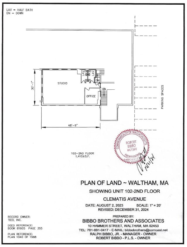 108 Clematis Ave, Waltham, MA en alquiler Plano de la planta- Imagen 1 de 1