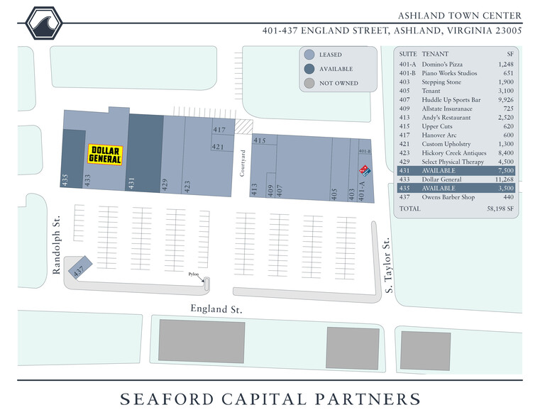 401-435 England St, Ashland, VA en alquiler - Plano del sitio - Imagen 2 de 3