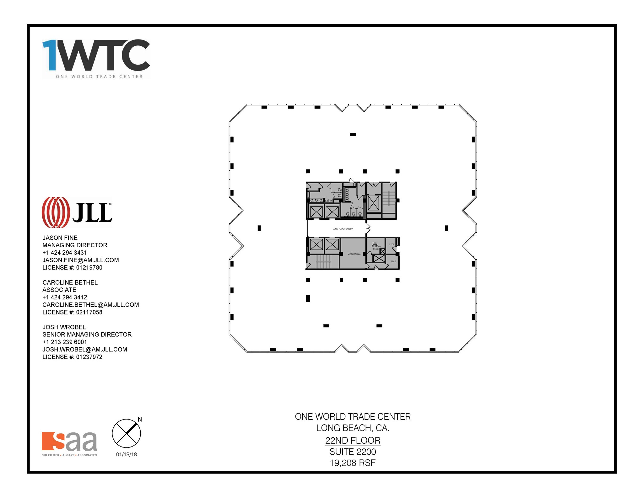 1 World Trade Ctr, Long Beach, CA en alquiler Plano de la planta- Imagen 1 de 1