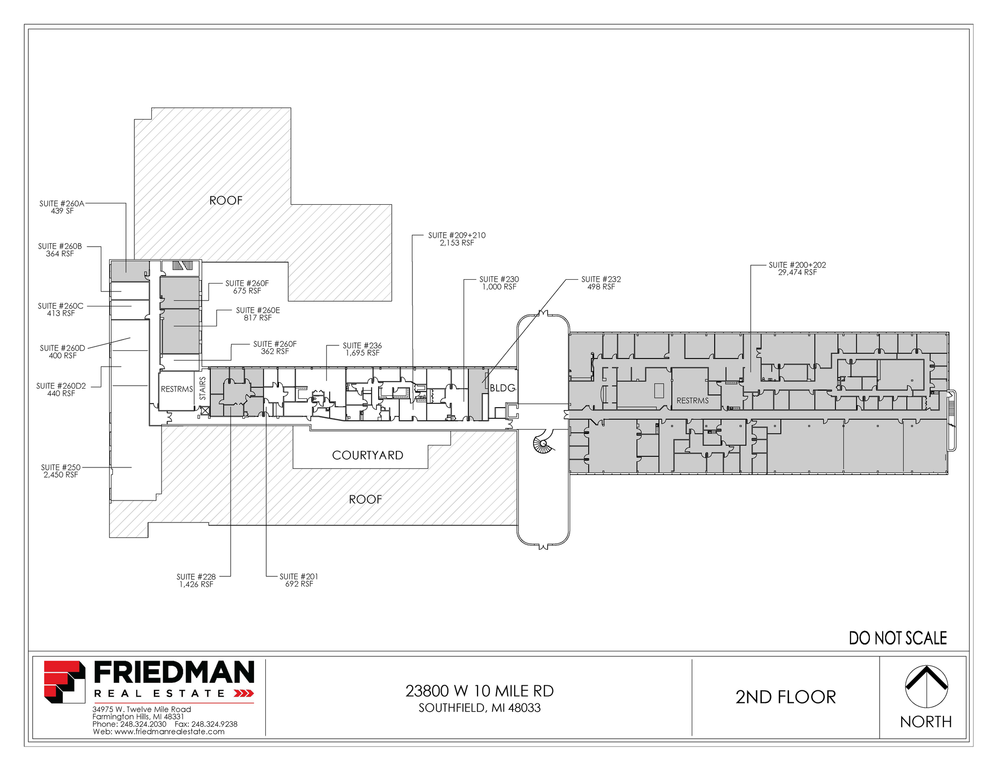 23800 W 10 Mile Rd, Southfield, MI en alquiler Plano de la planta- Imagen 1 de 2