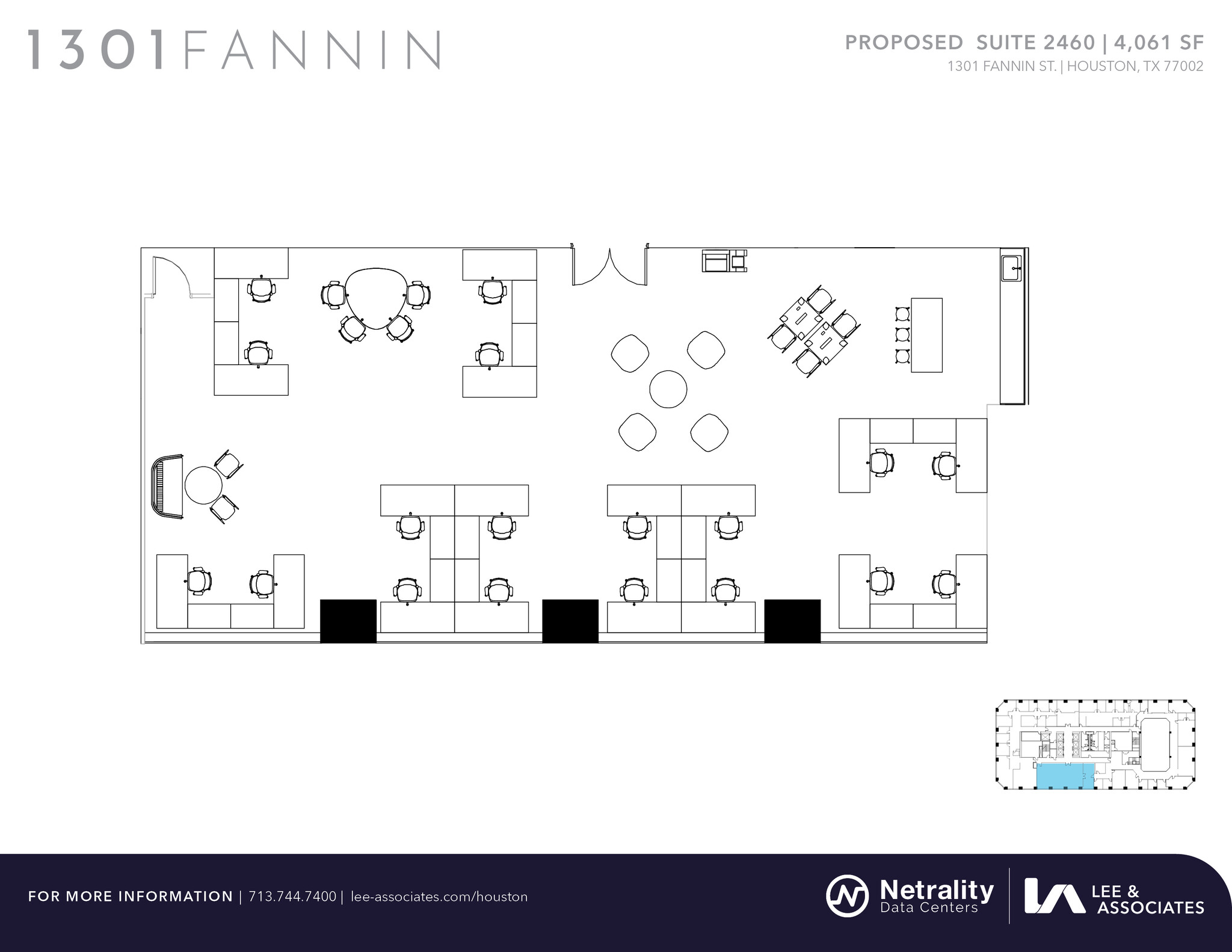 1301 Fannin St, Houston, TX en alquiler Plano de la planta- Imagen 1 de 2