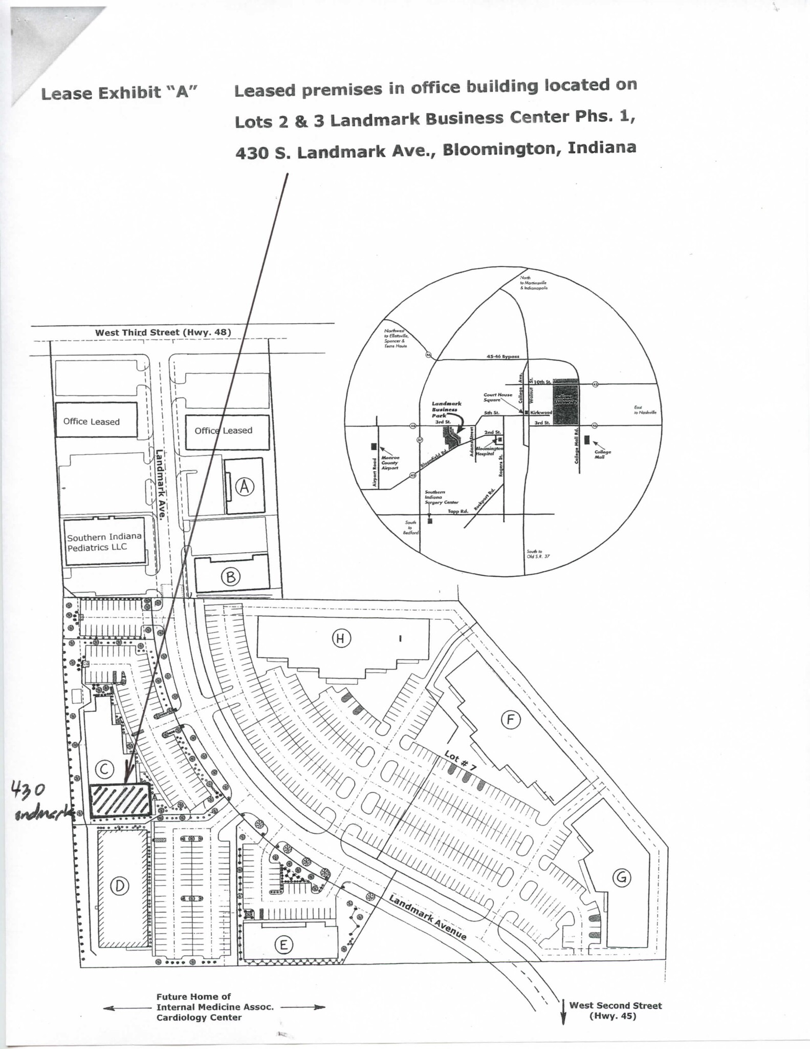 430 S Landmark Ave, Bloomington, IN en alquiler Plano del sitio- Imagen 1 de 1