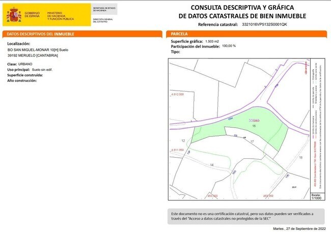 Más detalles de Terreno en venta