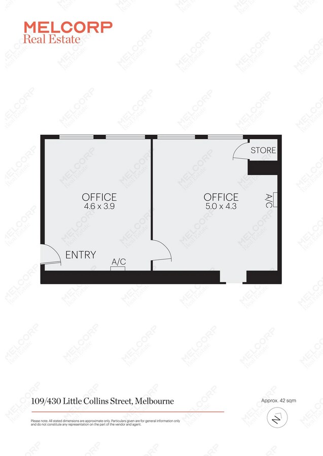 430 Little Collins St, Melbourne, VIC 3000 - Unidad 109 -  - Plano de la planta - Image 1 of 3