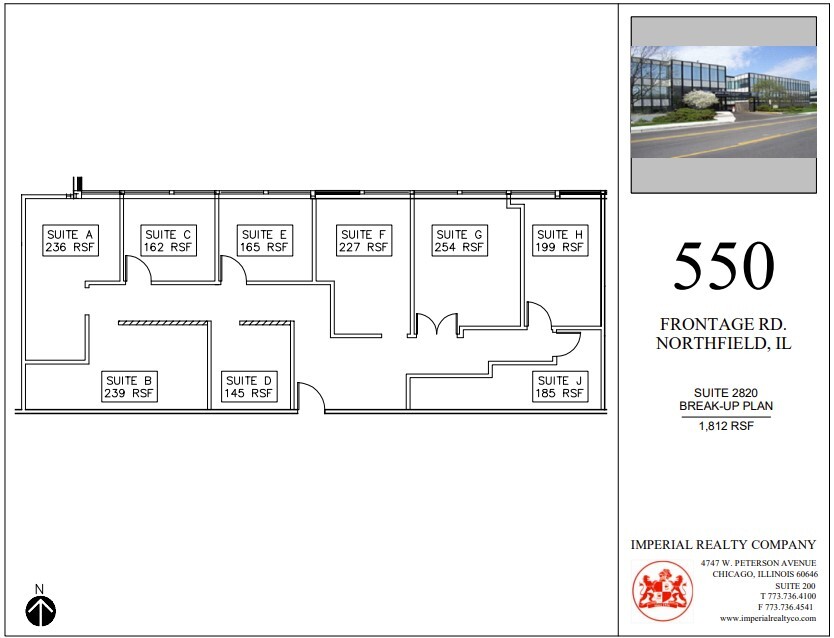 540-550 W Frontage Rd, Northfield, IL en alquiler Plano de la planta- Imagen 1 de 6