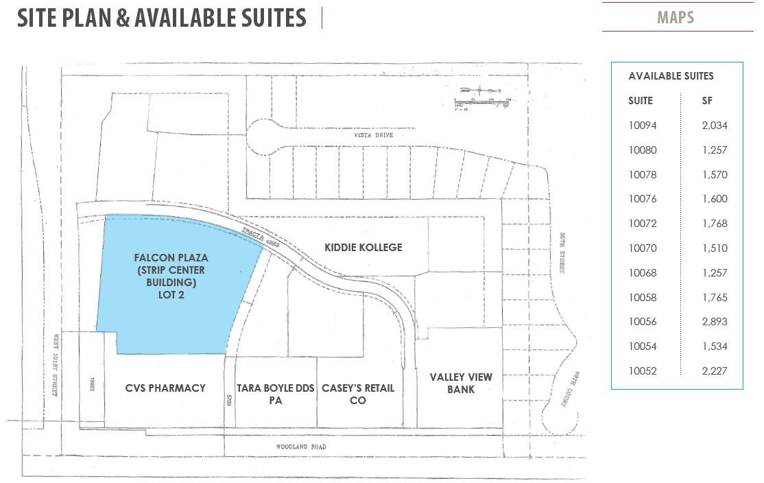 10052-10098 Woodland Rd, Lenexa, KS en alquiler Plano del sitio- Imagen 1 de 1