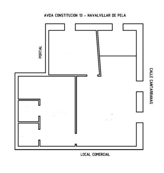 Avenida Constitución, 13, Navalvillar de Pela, Badajoz en venta - Plano de la planta - Imagen 3 de 3