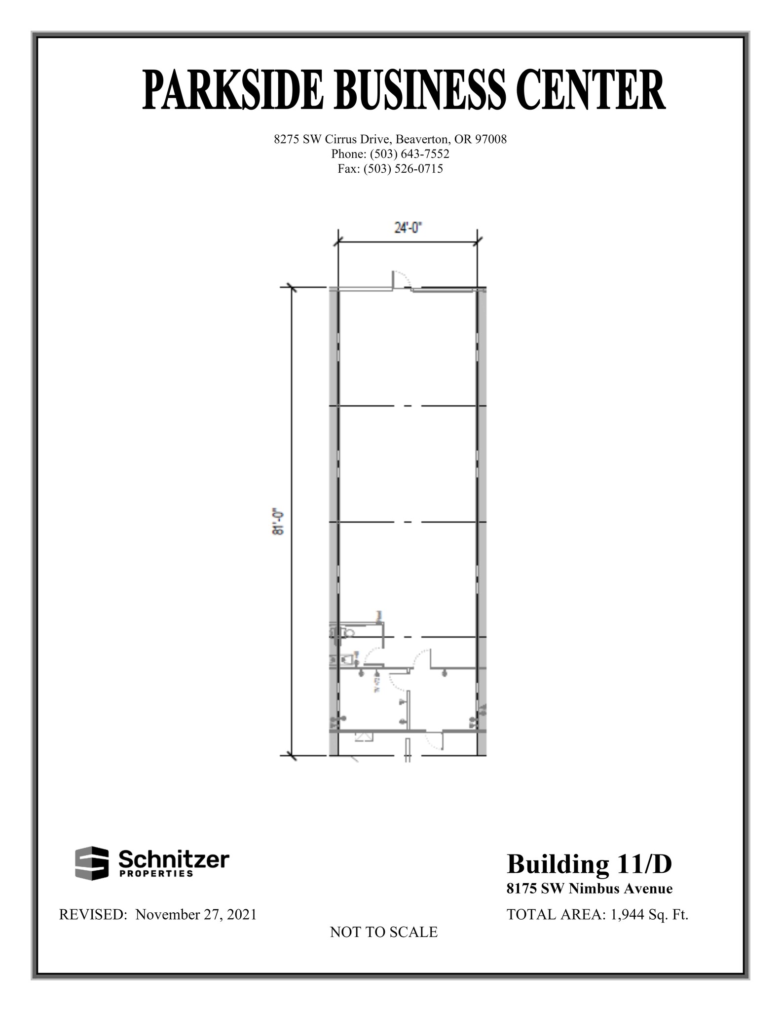 8362-8380 SW Nimbus Ave, Beaverton, OR en alquiler Plano del sitio- Imagen 1 de 1