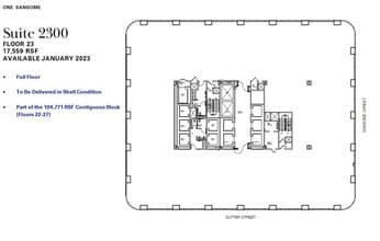 1 Sansome St, San Francisco, CA en alquiler Plano de la planta- Imagen 1 de 1