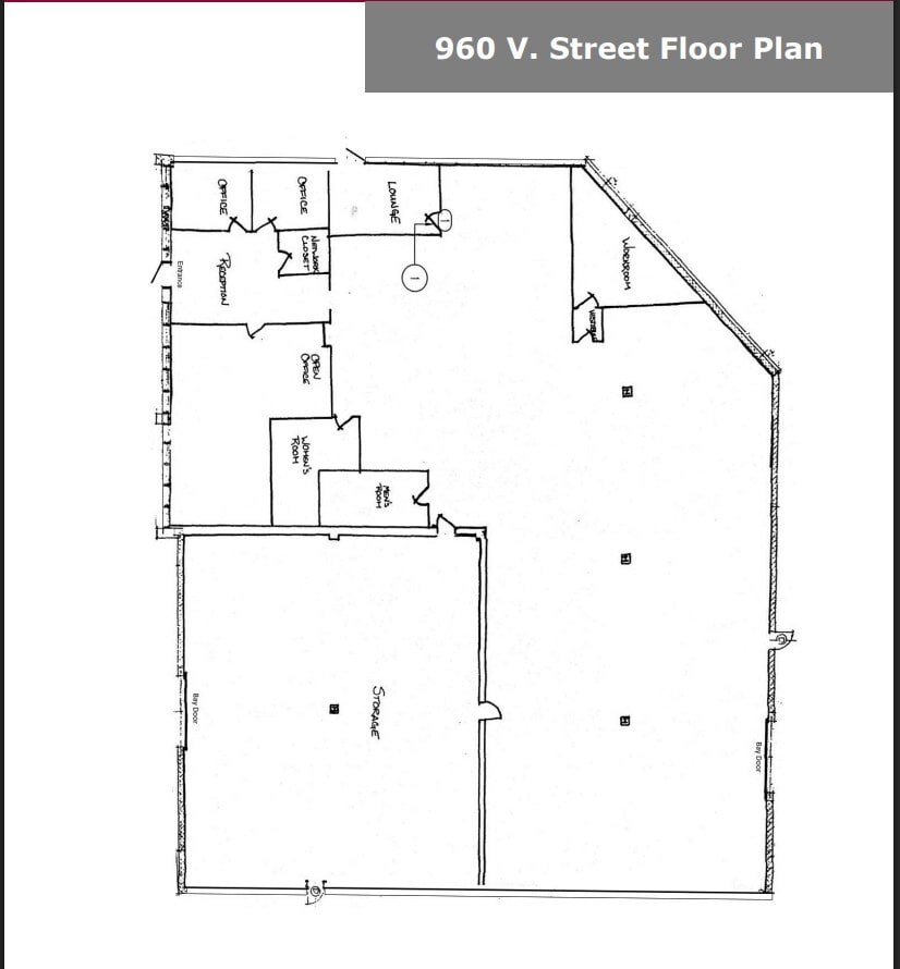960 V St NE, Washington, DC en alquiler Plano de la planta- Imagen 1 de 4
