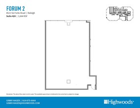 8521 Six Forks Rd, Raleigh, NC en alquiler Plano de la planta- Imagen 1 de 1