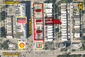 6017-6057 N Western Ave, Chicago, IL - VISTA AÉREA  vista de mapa - Image1