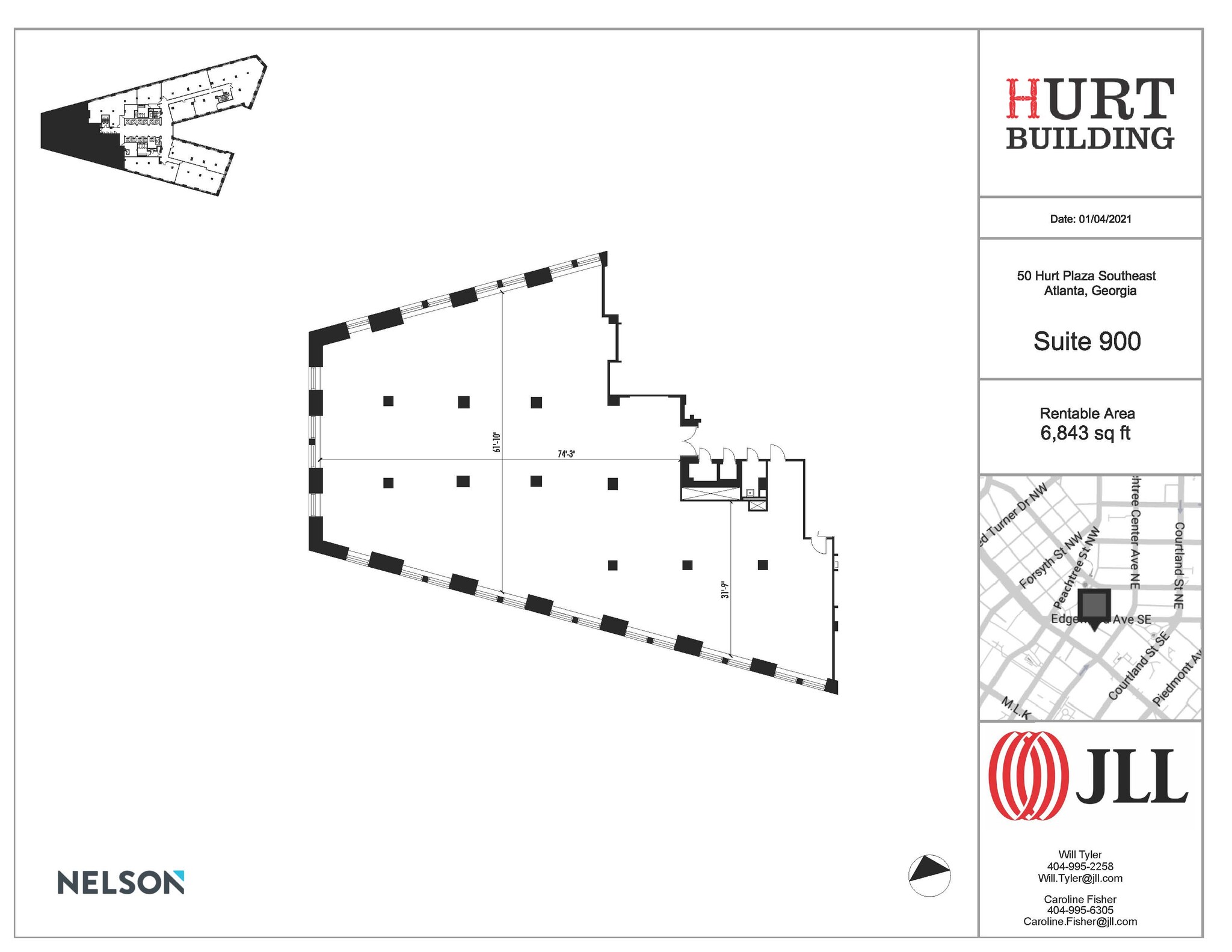 50 Hurt Plz SE, Atlanta, GA en alquiler Plano de la planta- Imagen 1 de 1