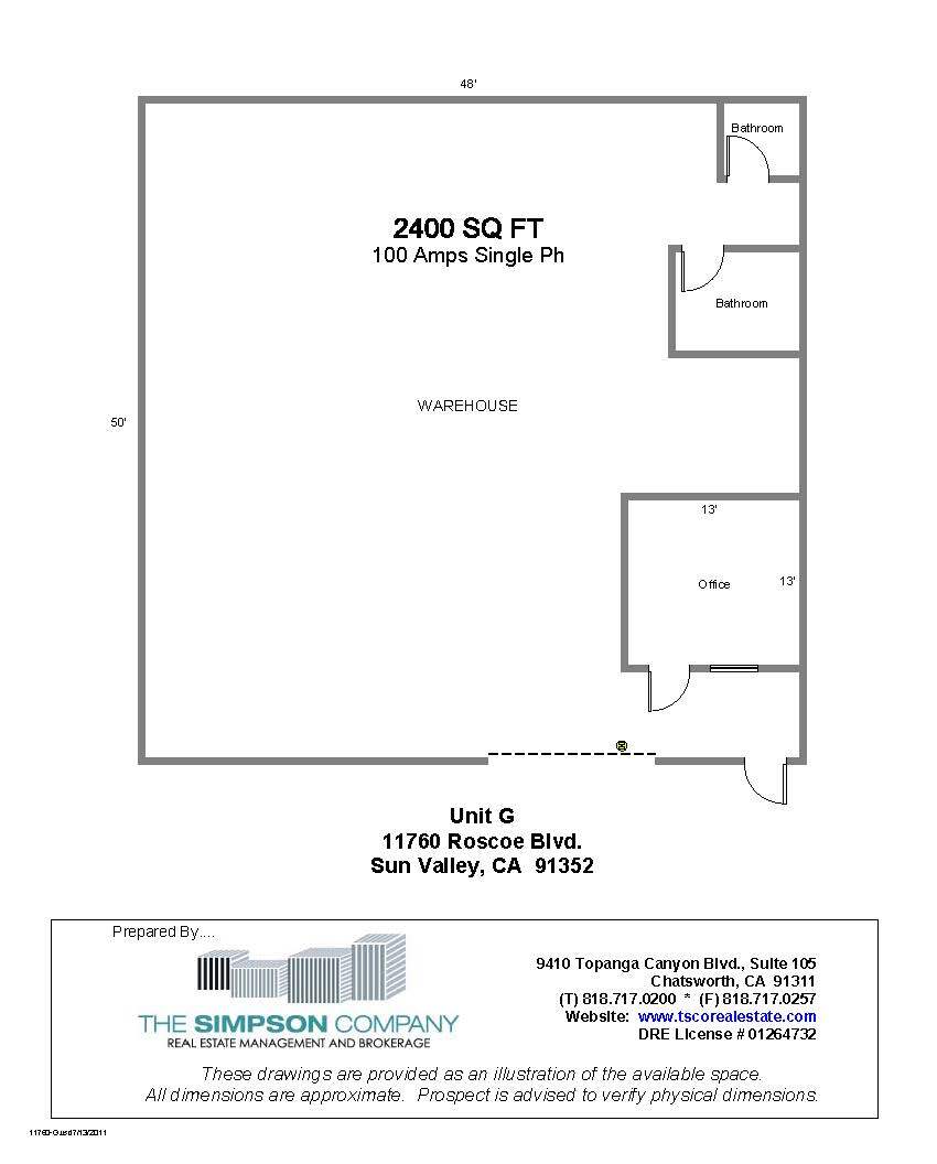 11750-11754 Roscoe Blvd, Sun Valley, CA en alquiler Plano de la planta- Imagen 1 de 1