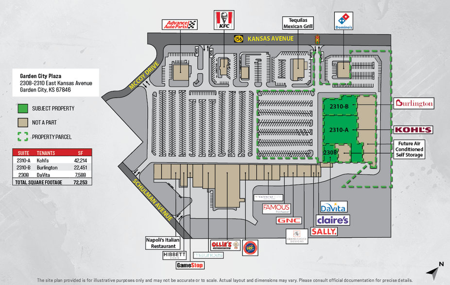 Garden City Plaza | Garden City, KS cartera de 3 inmuebles en venta en LoopNet.es - Plano del sitio - Imagen 2 de 4