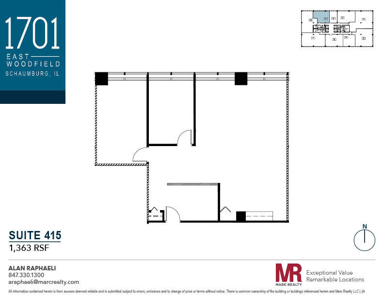 1701 E Woodfield Rd, Schaumburg, IL en alquiler Plano de la planta- Imagen 1 de 7