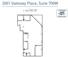 2001 Gateway Pl, San Jose, CA en alquiler Plano de la planta- Imagen 1 de 1