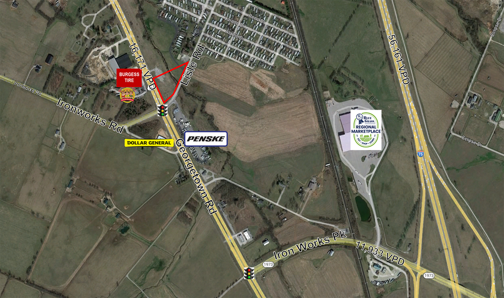 4812 Georgetown Rd, Lexington, KY en alquiler - Vista aérea - Imagen 2 de 2