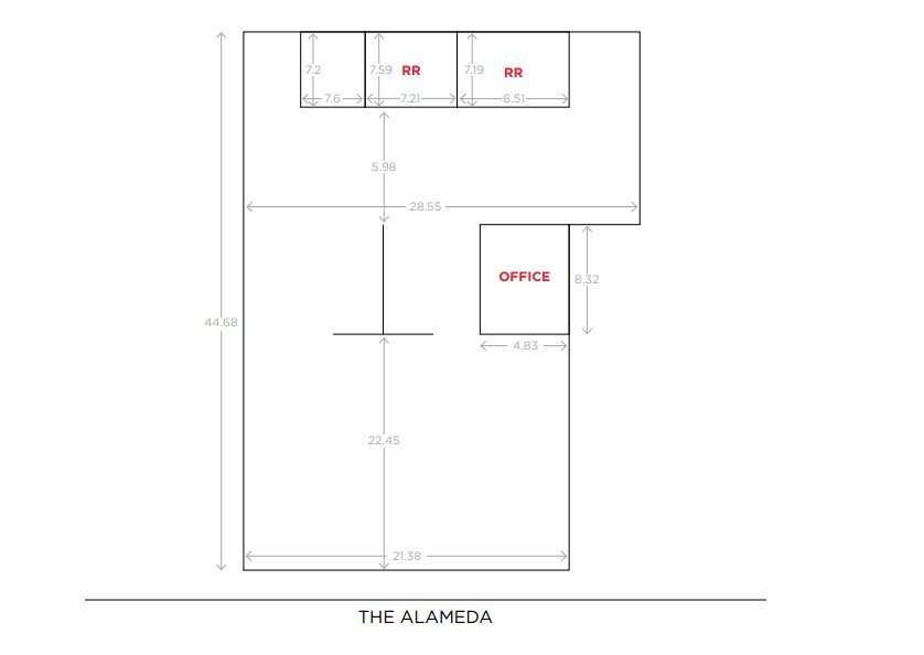 1413-1419 The Alameda, San Jose, CA en alquiler Plano de la planta- Imagen 1 de 1