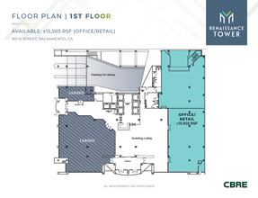 801 K St, Sacramento, CA en alquiler Plano de la planta- Imagen 1 de 1