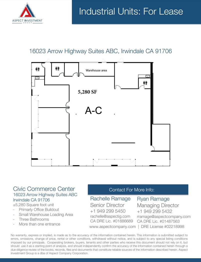 16021 Arrow Hwy, Irwindale, CA en alquiler Plano de la planta- Imagen 1 de 1