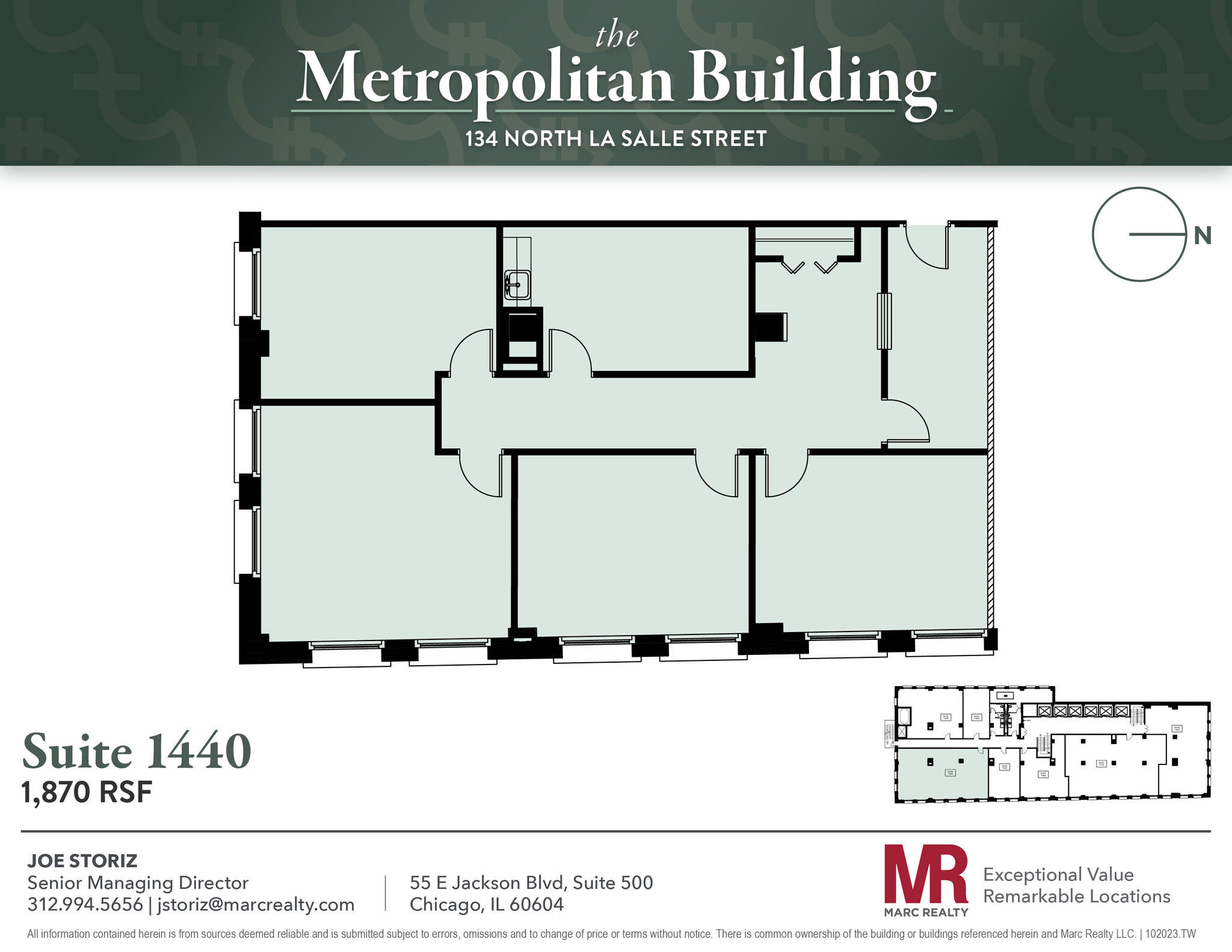 134 N LaSalle St, Chicago, IL en alquiler Plano de la planta- Imagen 1 de 6