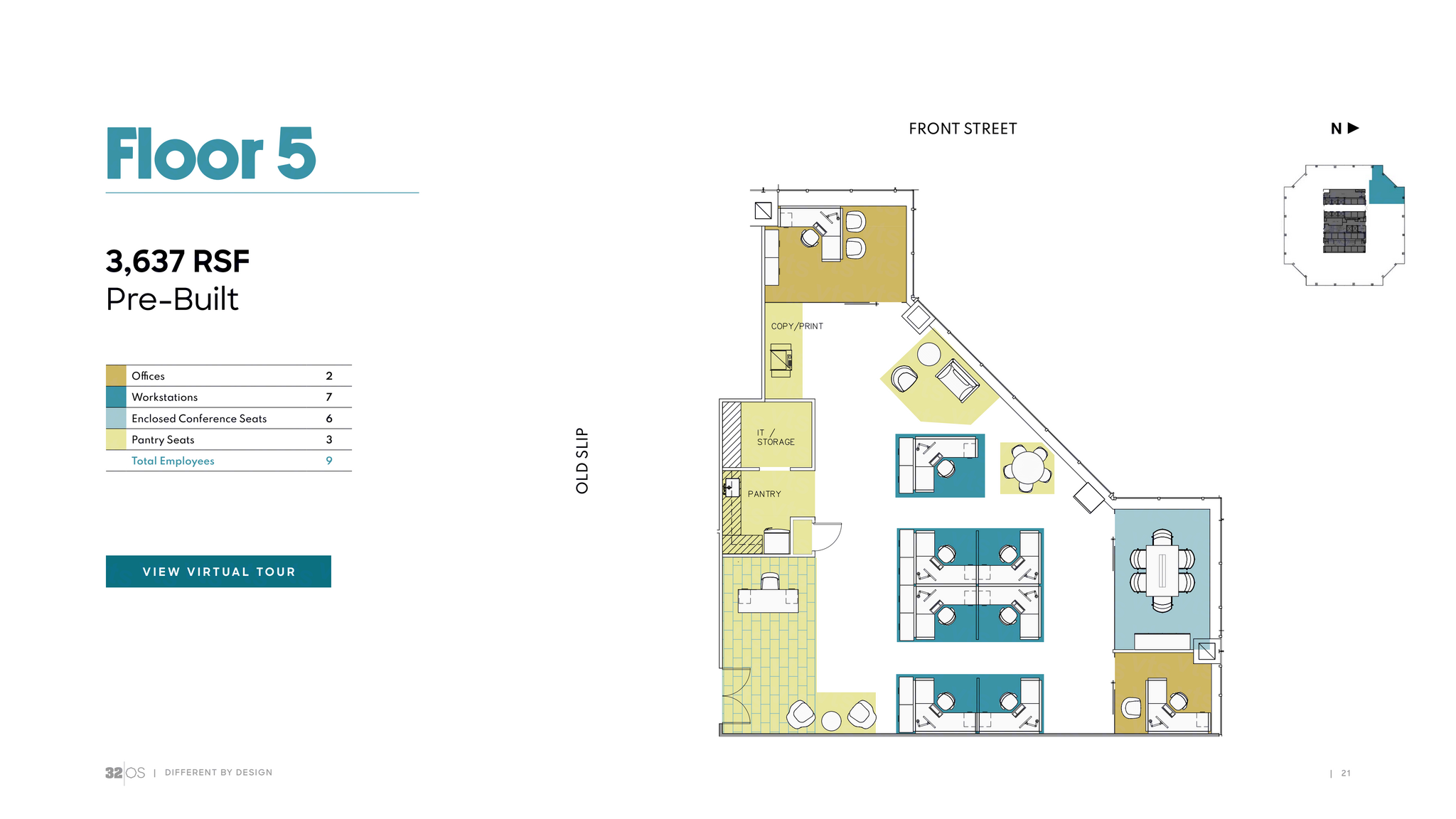 32 Old Slip, New York, NY en alquiler Plano de la planta- Imagen 1 de 8