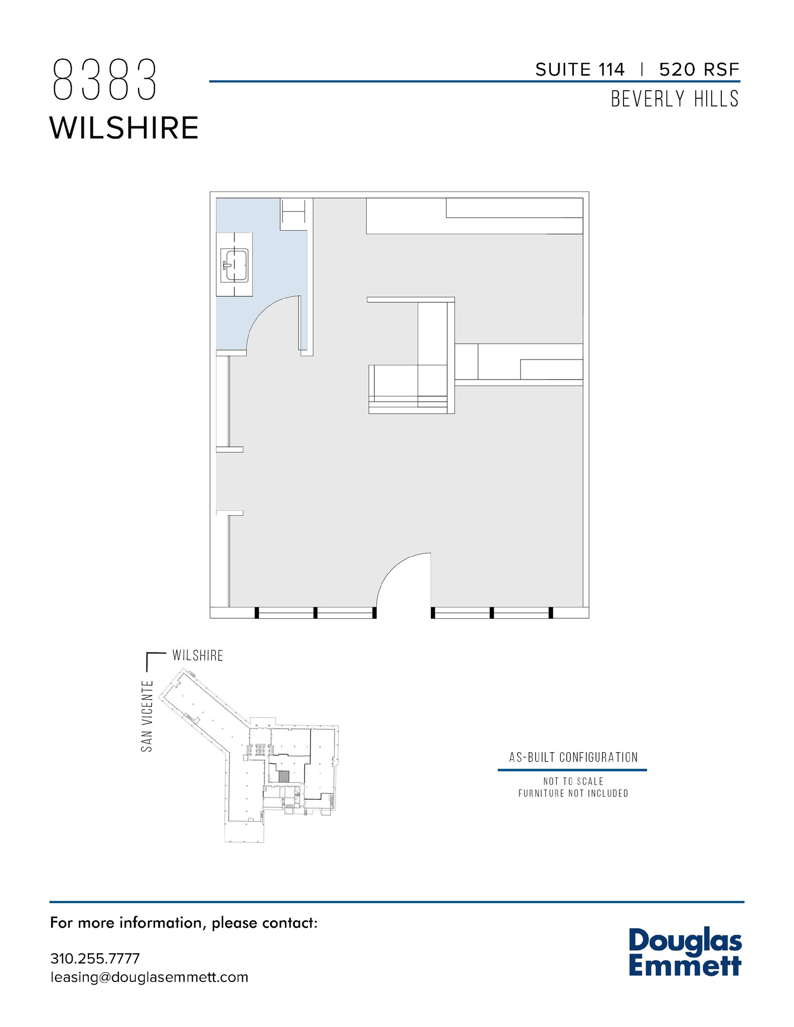 8383 Wilshire Blvd, Beverly Hills, CA en alquiler Plano de la planta- Imagen 1 de 1