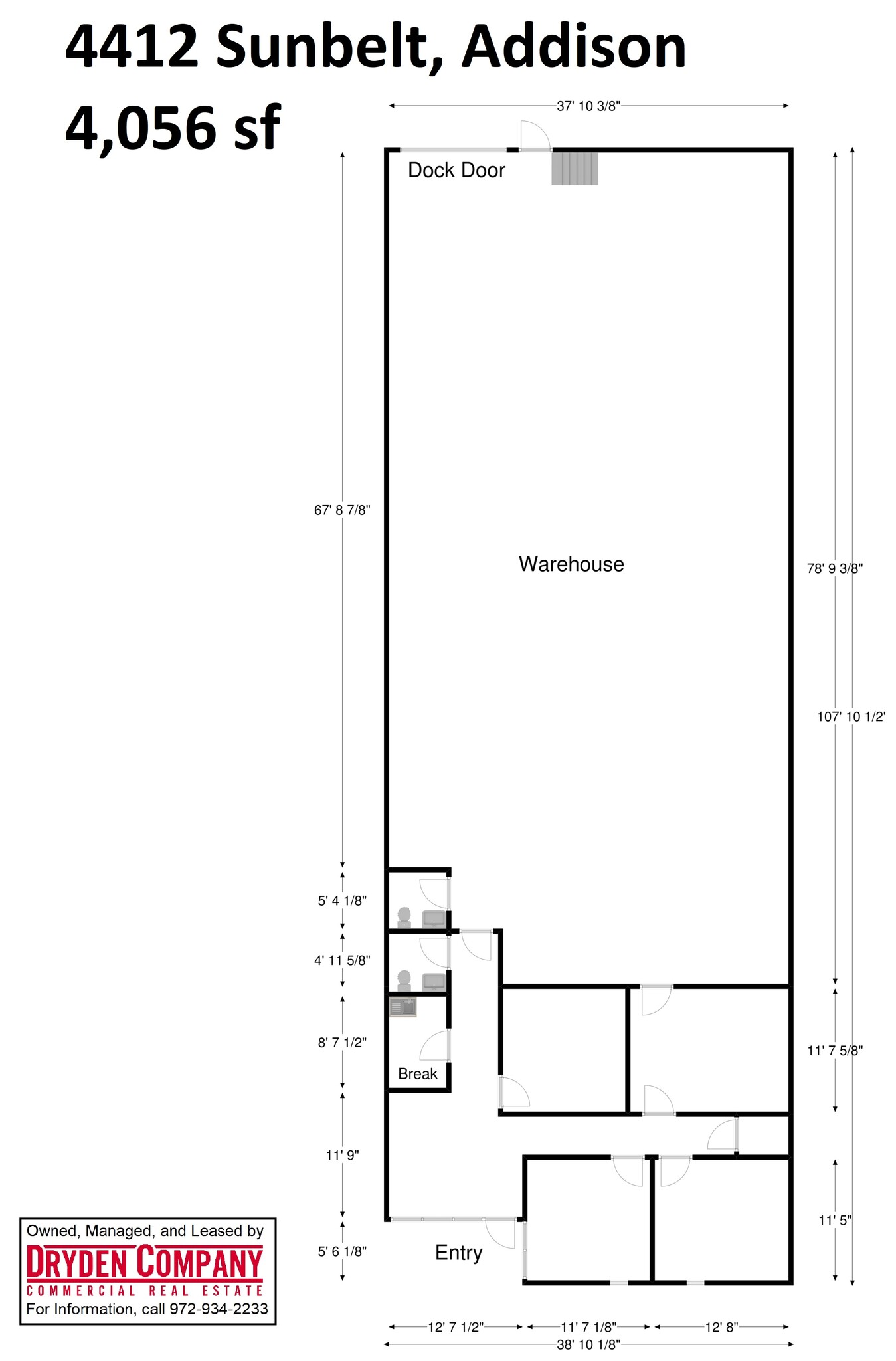 4400-4418 Sunbelt Dr, Addison, TX en alquiler Plano de la planta- Imagen 1 de 1