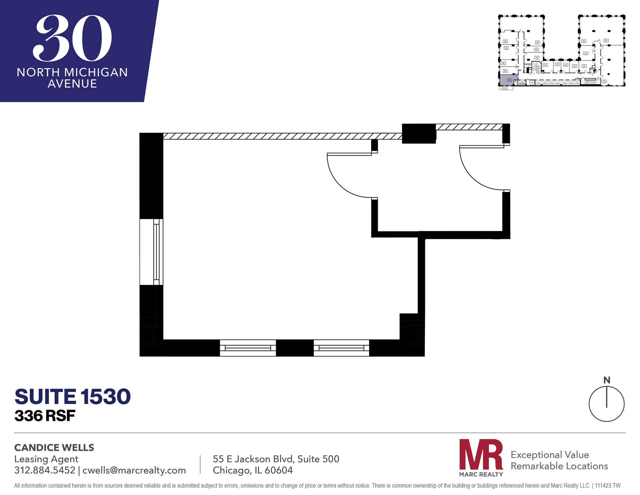 30 N Michigan Ave, Chicago, IL en alquiler Plano de la planta- Imagen 1 de 4