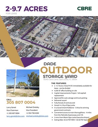 Más detalles de 13045 Cairo Ln, Opa Locka, FL - Terreno en alquiler