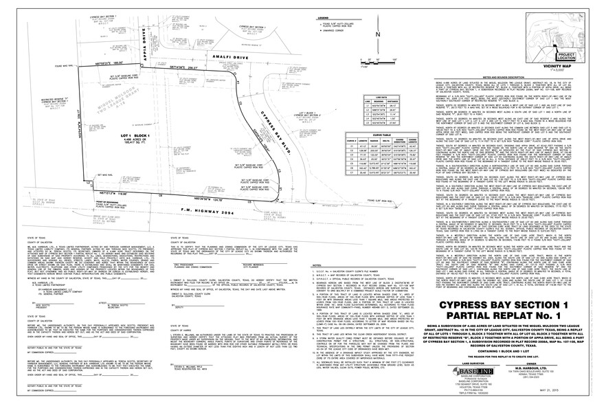 Nwc Marina Bay Drive & Cypress Bay Blvd, Kemah, TX en venta - Plano del sitio - Imagen 3 de 3