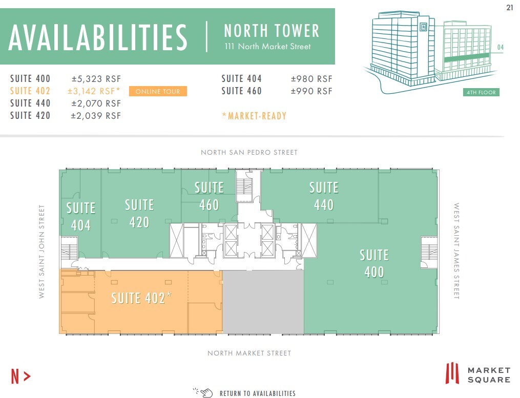 111 W Saint John St, San Jose, CA en alquiler Plano de la planta- Imagen 1 de 1