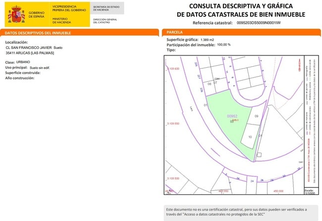Más detalles de Calle Brunete, Arucas - Terreno en venta