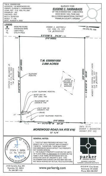 120 Morewood Rd, Hardy, VA en venta - Plano del sitio - Imagen 3 de 3