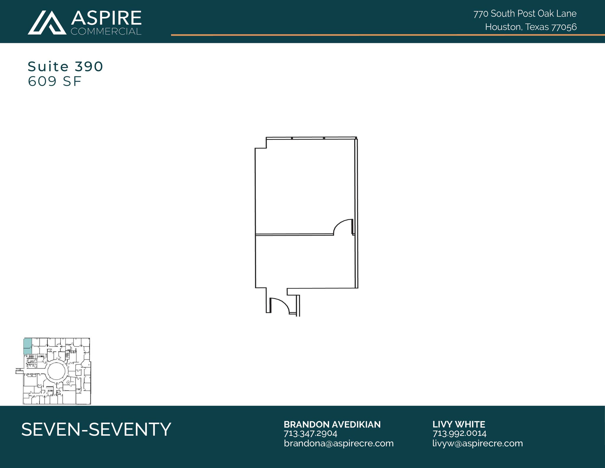 770 S Post Oak Ln, Houston, TX en alquiler Plano de la planta- Imagen 1 de 1