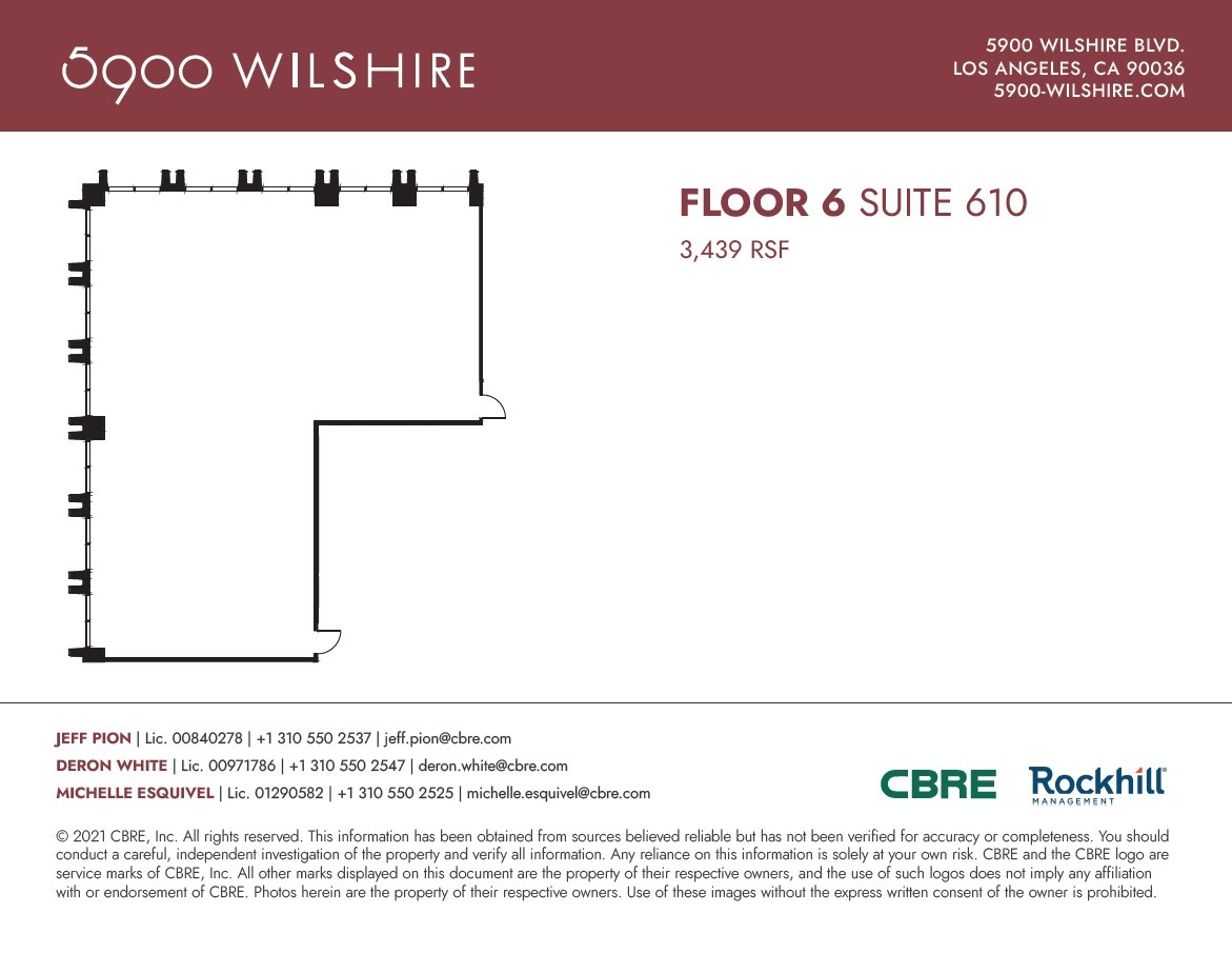 5900 Wilshire Blvd, Los Angeles, CA en alquiler Plano de la planta- Imagen 1 de 1