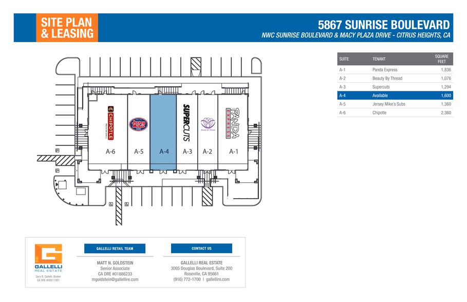 5851-5871 Sunrise Blvd, Citrus Heights, CA en alquiler - Plano del sitio - Imagen 1 de 5