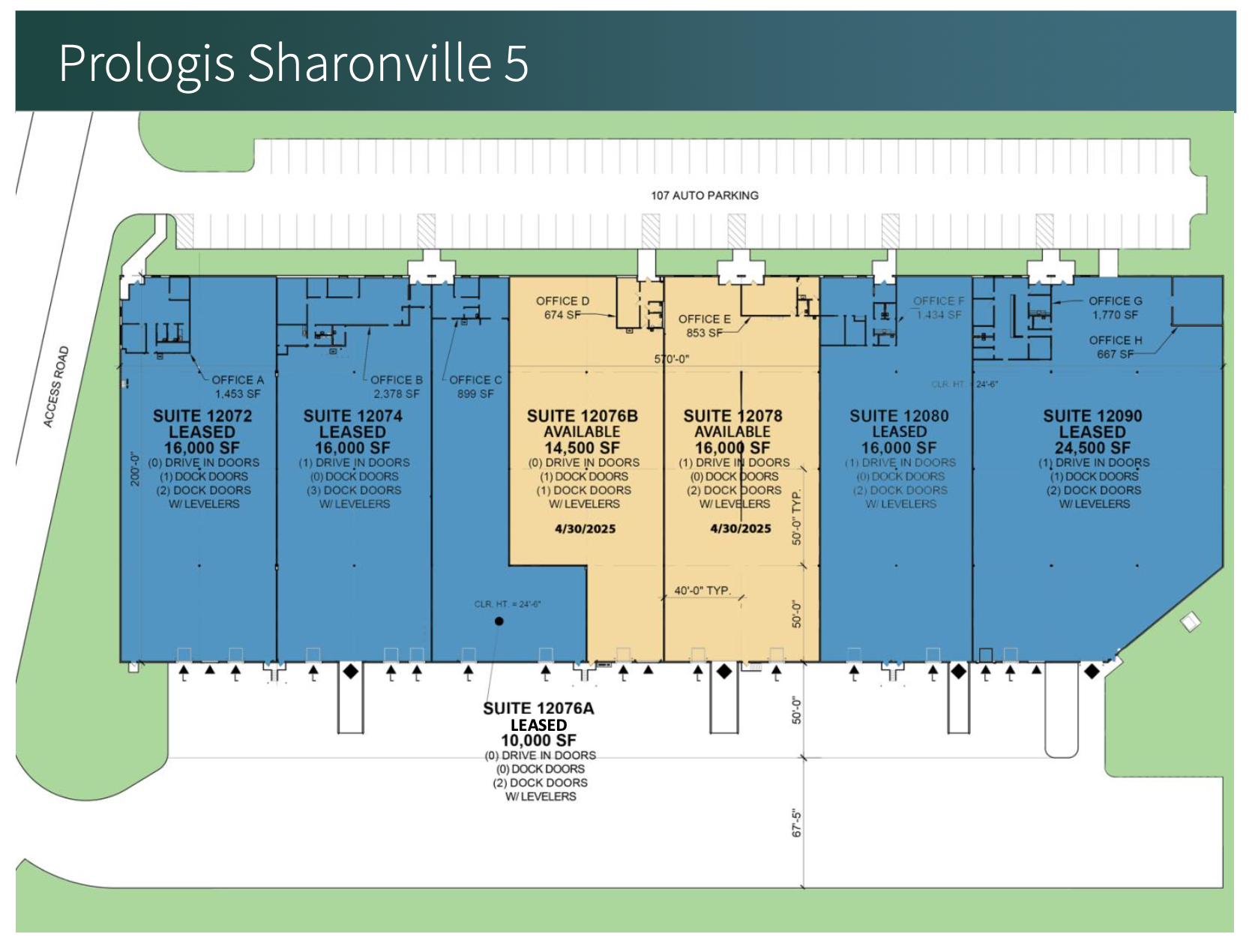 12072-12090 Best Pl, Sharonville, OH en alquiler Plano de la planta- Imagen 1 de 1