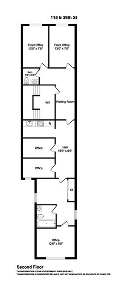 113 + 115 East 39th Street cartera de 2 inmuebles en venta en LoopNet.es - Plano de la planta - Imagen 3 de 8