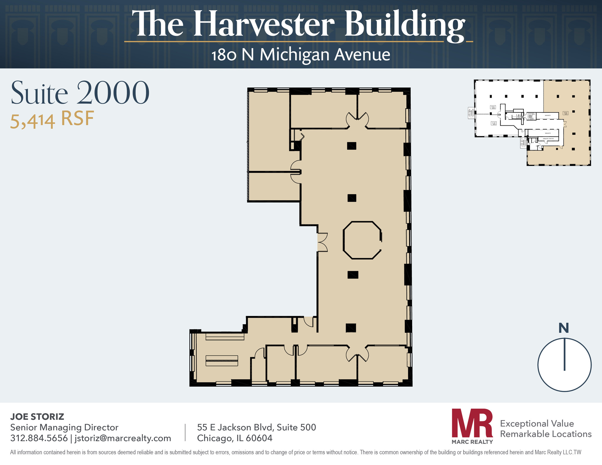 180 N Michigan Ave, Chicago, IL en alquiler Plano de la planta- Imagen 1 de 13