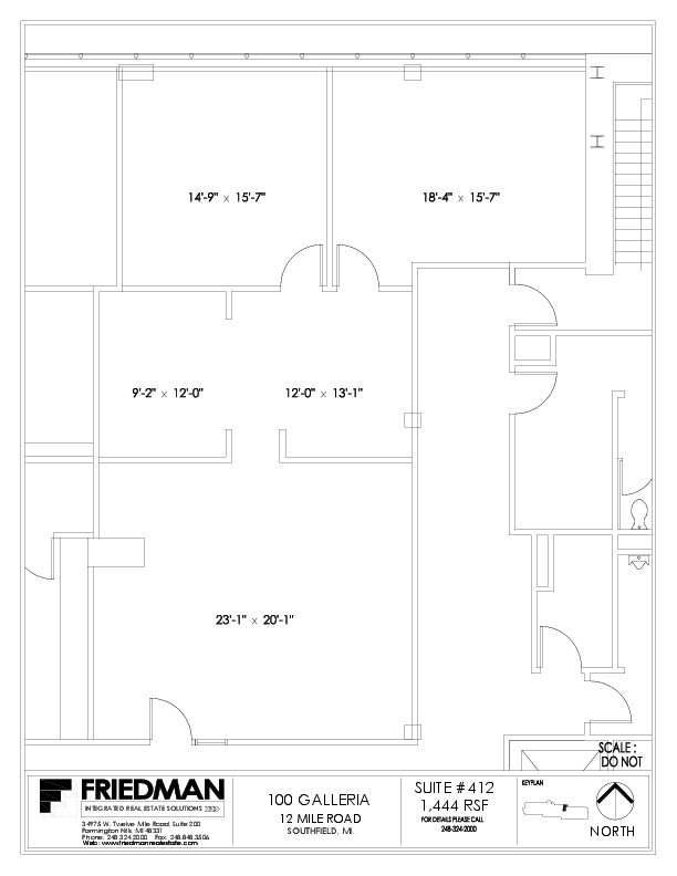 100 Galleria Officentre, Southfield, MI en venta Plano de la planta- Imagen 1 de 2