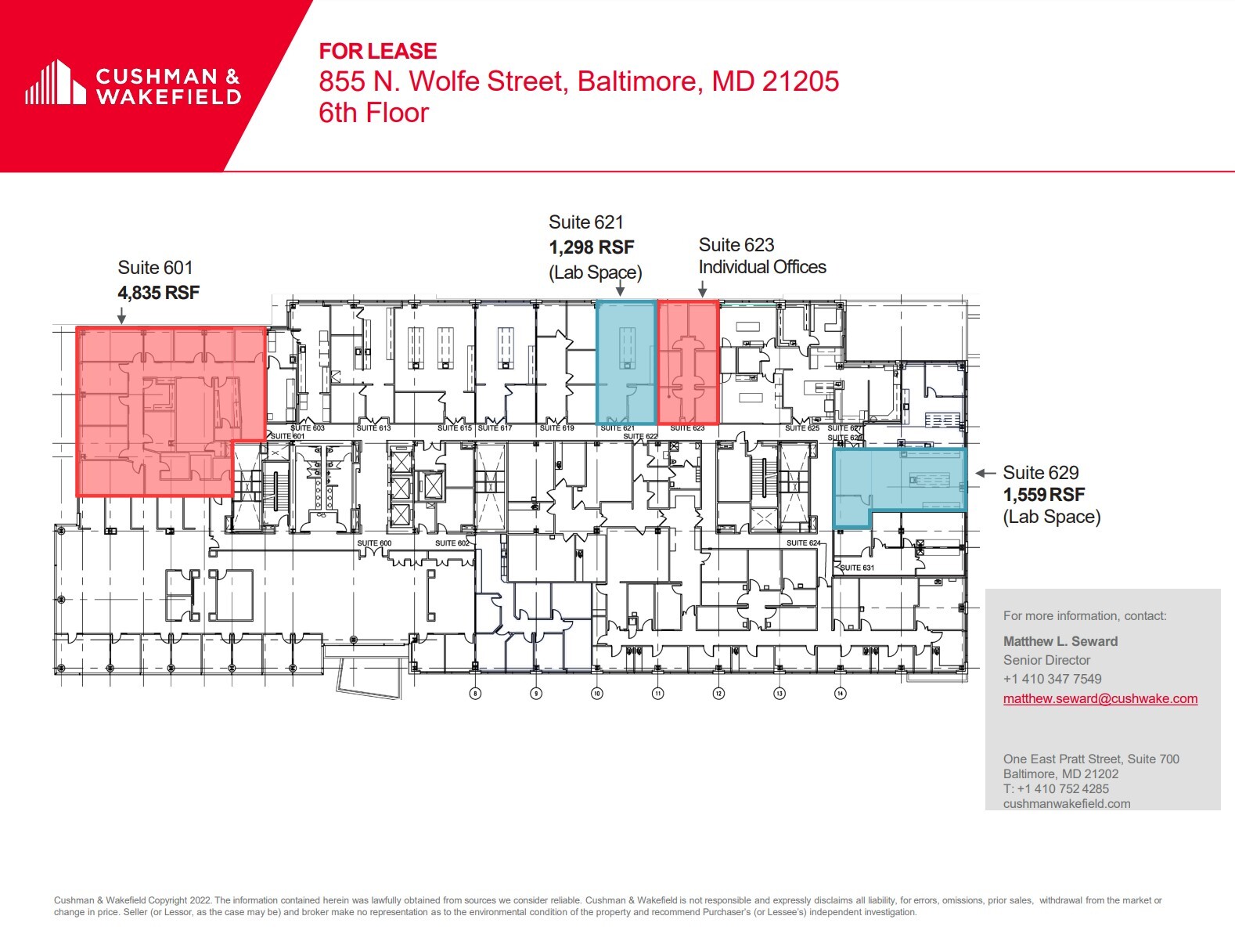 855 N Wolfe St, Baltimore, MD en alquiler Plano de la planta- Imagen 1 de 1