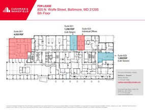 855 N Wolfe St, Baltimore, MD en alquiler Plano de la planta- Imagen 1 de 1