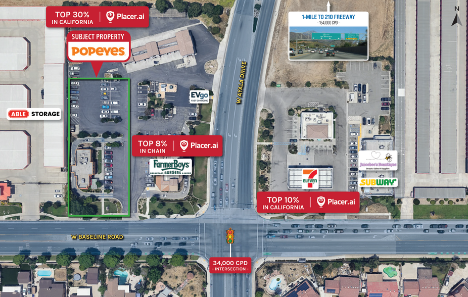 1320 W Baseline Rd, Rialto, CA en venta - Vista aérea - Imagen 3 de 6