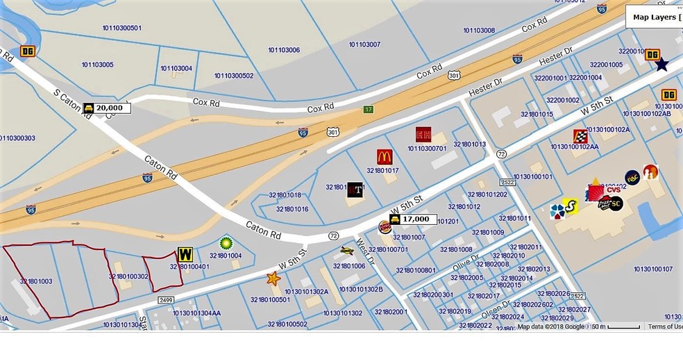 Land Exit 17 I95 NC. W 5th St. Lumberton cartera de 4 inmuebles en venta en LoopNet.es - Otros - Imagen 1 de 11