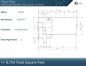 4727-4751 Center Park Blvd, San Antonio, TX en alquiler Plano de la planta- Imagen 1 de 1